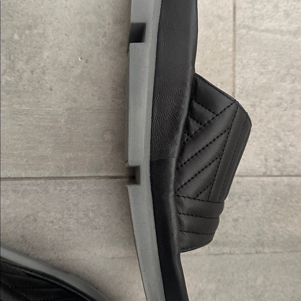 Chic Black Quilted Women's Sandals - Picture 2 of 5